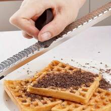 Draagbare roestvrijstalen citrusrasp met lange steel - Perfect voor het schillen van chocolade, kaas en fruit - Ideaal voor buiten kamperen en thuisgebruik