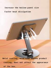 1pc Metal Sturdy Rotatable Desktop Mobile Phone Stand Compatible With IPhone, Android Phone, Gift For Birthday, Family, Friends Phone Holder, Phone Accessories