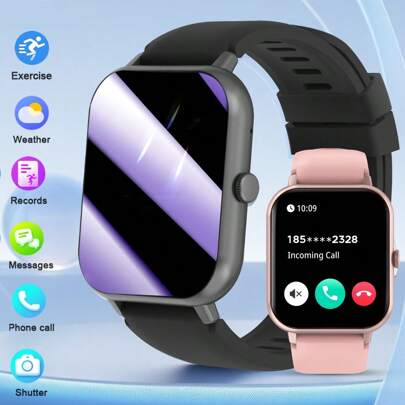 GWENLAND 1.83-Inch Full Touchscreen Wireless Calling Smartwatch, Digital Smartwatch With Calling Function, 100+Sports Mode DIY Watch, Dialing Information Reminder, Multifunctional Smartwatch For Men And Women
