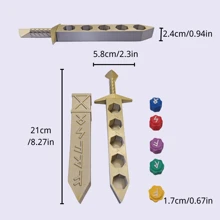 5 件扑克风格 Gonggi 游戏石和 RPG 剑套装适用于桌面游戏，5 件维京符文石和 RPG 剑套装 - 加重钢球 Gonggi 游戏套件适用于 D&D、桌面 RPG 冒险、Gongi Jack 石套装、传统 Jacks 迷你游戏，增强手眼协调能力，非常适合 D&D、复活节或情人节礼物 - 彩色 - 查看 12