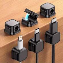 3 stuks multifunctionele kabelclip-organizer, draadorganizer. PVC-materiaal, sterke klevende kabelboomhouder, geen boren, kabelbeheer voor thuis en op kantoor