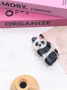 1pc Panda Pattern Hair Clip, Cute & High-End Hair Claw Hair Accessory For Women