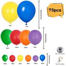 75pcs/Set Matte Mix-Color Balloon Arch Decor Kit, Suitable For Graduation Ceremony, Bachelor Party, Carnival Day, Carnival Party And Various Celebrations Gifts Birthday Birthday Decorations Party Decorations Bachelorette Decor Graduation Decorations