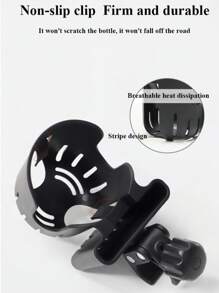 1 PC Adjustable Baby Stroller Bottle Holder Cup Holder With Clip Jaw And Secure Clamp Compatible With Most Stroller Brands ABS Material