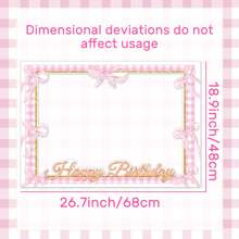 LaVenty 蝴蝶结生日派对用品拍照亭道具相框风骚生日蝴蝶结生日装饰蝴蝶结生日装饰品 - 粉色 - 查看 6