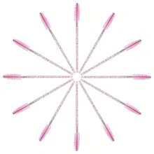 300 piezas 100 piezas 50 piezas Pinceles negros desechables de alta calidad para los ojos - Suaves, delicados, precisos para extensiones de pestañas, cejas y maquillaje, aptos para piel normal - Sin fragancia, varilla de plástico ABS, diseño de pincel de palma, fácil de usar - Set de maquillaje para ojos de mamá