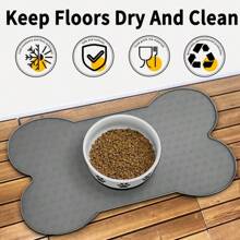 Pet Feeding Mat Silicone Dog Food Mat Anti-Slip And Waterproof Dog Bowl Mat, Thickened Dog And Cat Mat For Food And Water