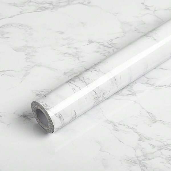 Self-Adhesive Removable White Contact Paper, Waterproof Marble Wallpaper For Countertops, Cabinets, Kitchen Room Decor Home Decor Living Room Decor House Decor Wall Paper Wallpapers Kitchen Decor Wall Art