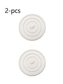 1pc/2pcs White Bathroom Floor Drain Rubber Water Pan Plug