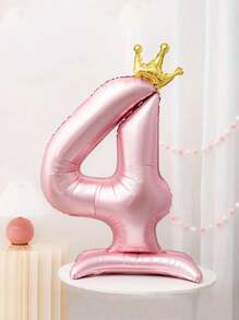 24pcs/Set 1st Birthday Crown Foil Balloons Boy Girl Party Decorations