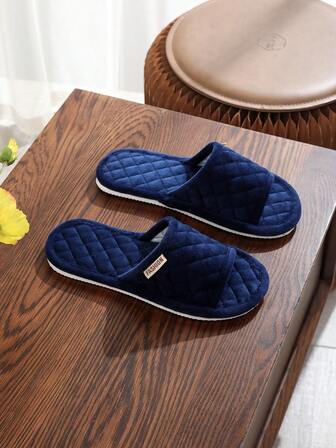 男士春夏露趾拖鞋 黑色天鹅绒简约时尚家居拖鞋 舒适超轻室内拖鞋 情侣拖鞋 适合所有季节