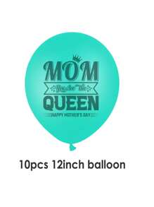 10/12PCS Best Mom Balloons Set - Floral Carnation Decor For Mother's Day & Baby Shower