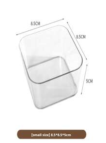 1Pc Clear Stackable Drawer Organizer Set, Plastic Desk Drawer Organizers, Transparent Storage Bins For Office, Makeup, Kitchen