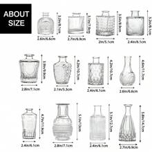 Tomnk 12/24/36/64 Glass Bud Vase Set, Small Vases For Flowers, Clear Bud Vases For Centerpieces Small Flower Vases In Bulk For Rustic Wedding Decorations Vintage Look Home Table Decor, Home Decor, Garden Decor,Plant Pot,Outdoor Decor, Wedding Decor - Clear - View 4