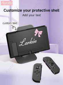 1pc Customizable Bow Pattern & Name Design Protective Case Compatible With Nintendo Switch/Switch OLED/Switch Lite, Soft TPU Protective Shell Compatible With Switch Console, Switch Game Console Accessories, Switch Joy-Con Accessories, Can Charge With Dock Without Removing Case, Ideal Gift For Students, Colleagues, Friends, New Year, Back To School - With Bow Style - View 11