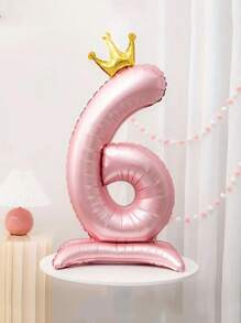 24pcs/Set 1st Birthday Crown Foil Balloons Boy Girl Party Decorations
