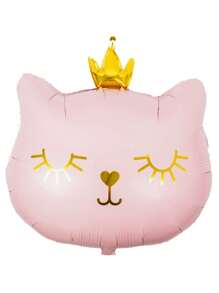 Globos de lámina con forma de gato de dibujos animados, decoraciones de fiesta con tema de mascota linda