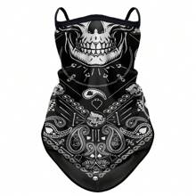 Máscara retro de motociclismo para protección solar, pañuelo de cabeza de verano antirrayos UV para exteriores, cubierta para el cuello y la cabeza, protector facial para montar en bicicleta o motocicleta