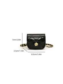 Bolso de cintura mini bordado a la moda, tamaño súper compacto, apenas puede caber algo - A - Ver 3