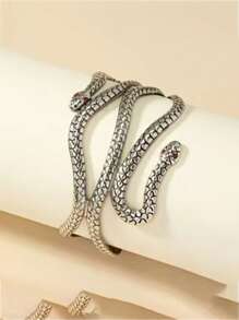 1 European And American, Exaggerated Personalized, Niche, Versatile, High-End, Snake Like Elegant Bohemian Style, Made Of Iron, Suitable For Women To Wear - Suitable For Daily Wear, Vacation, Parties And Other Places To Wear