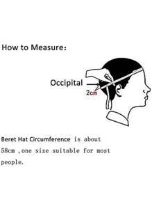 1pc Plain Minimalist Beret Hat, Suitable For Everyday Wear - Apricot - View 10