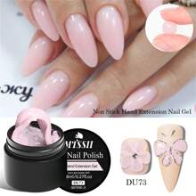 Mtssii 8ml Clear Non Stick Hand Extension Gel Nail Polish For 3D Shaping Nail Art Solid Milky Jelly Hard Gel For Fake Nail Carving Flower Nail Art Acrylic Gel Varnish Rhinestone Glue Gel Easy To Operate Manicure For Home And Slaon