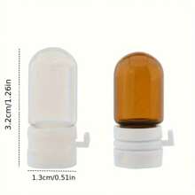 25 个迷你 0.05 盎司玻璃瓶带密封 - 防漏、无香透明和琥珀色小瓶，用于香水样品、精油、护肤精华液和卸妆液 - 便携式试用装容器