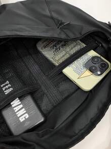 Men's Functional Sports Cycling Sling Bag, Large Capacity Casual Lightweight Crossbody Messenger Bag