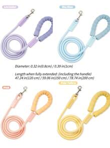 BANOOHAWK Correa para perro de color dopamina, cuerda redonda de nailon colorida a prueba de explosiones para pasear perros al aire libre