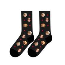 1 Pair Unisex Customizable Portrait Printed Socks, Fashionable And Personalized Mid-Calf Socks With Creative Pet/Face Design, Breathable And Comfortable, Suitable For Easter, Women's Day, Back To School And Special Occasions As A Fun And Unique Gift,Colorful,Cute,Adorable,Contracted,Funny,Custom,Unique,Customized,Personalized,Ideal Gifts For Him,Ideal Gifts For Her,Boyfriend,Girlfriend,Family,Friends,Grandparents,Her, Fall