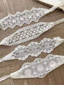 1 pièce Bandeau vintage à fleurs en dentelle pour filles/bébés, style scandinave frais, accessoire décoratif, convient pour un port quotidien, des fêtes, un cadeau