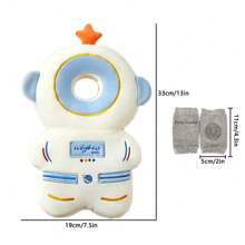 婴儿头部保护垫背包带 3 个护膝，适合行走和爬行、宇航员