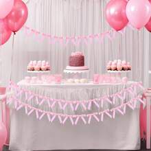 2pcs Bowknot Pendant Decors, Pink & Black Bowknot Backdrop Banners For Birthday Party, Wedding, Bachelorette Party Decorations