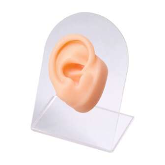 Silicone Left Ear Model For Acupuncture Practice, Soft Ear Display Teaching Model Used For Body Acupuncture And Jewelry Display