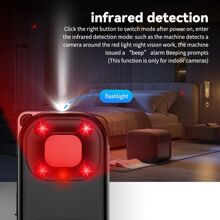 Camera Detector Anti-Spy Camera Hidden Camera Detector, Security Monitoring Device With Alarm And Anti-Theft Mode - Black - View 8