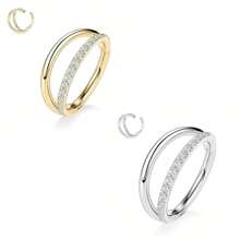 Anneaux de nez - Anneaux de nez en acier chirurgical 316L à double anneau, 14G/16G/18G/20G, bijoux de piercing au cartilage, septum, lèvre, hélix, rook, tragus, 8mm/10mm/12mm