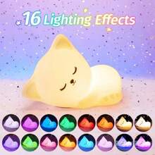 Creative Silicone Cute Design USB Rechargeable Soft Silicone Night Light, Silicone LED Light, Babd Animal Cat Silicone Light