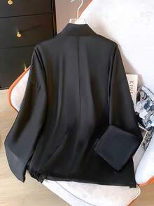 Women's Black Long Sleeve Belted Pleated Party Dress Elegant Woven Fabric Long Dress For Special Occasions