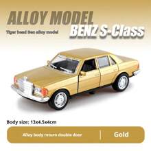 Modelo de coche antiguo de escala 1:36 con puerta doble con cabeza de tigre, fundido a troquel - Decoración del hogar, adorno de escritorio, pasatiempo de coleccionista, regalo de cumpleaños, regalo de Pascua, regalo festivo, presente