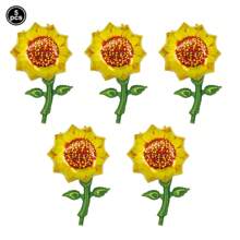 Conjunto de decoración de arco con globos de girasol, globos de color amarillo mostaza neutro, beige y marrón con globos de lámina de girasol, adecuado para decoración de fiesta de boda, cumpleaños o fiesta temática de girasol o abeja - Multicolor - Ver 10