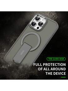 Funda para teléfono con marco de metal a prueba de golpes, acabado mate, soporte plegable y cubierta trasera magnética dura compatible con iPhone 11 12 13 14 15 Pro Max Plus