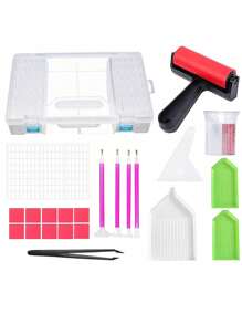 Diamond Painting Tool Kit, Diamond Embroidery Accessories Storage Box, Multiple Tools