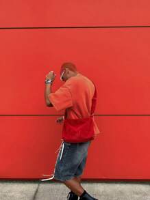 2025 Print Patchwork Casual Men Short Sleeve T-Shirt, Fashionable Versatile Daily Wear, Spring/Summer