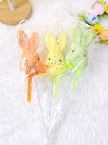 1sert(3pcs) - Rabbit Plug-In Set, Easter Foam Rabbit Plug-In, Suitable For General Easter Decoration And Celebration Activities, Scene Decoration, Theme Party Decoration - Multicolor - View 4