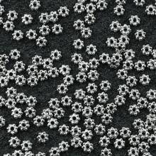 100pcs 4mm Metal Snowflake Spacers, Color Preserving Jewelry Making Components For Bracelets, Necklaces, Earrings, Hair Clips - One Bag - View 16