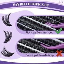 DIY Eyelash Extensions Kit, 360 Piece D-Curl Individual Eyelash Set, Natural Eyelash Curler, 8-16MM Mixed Length Individual Eyelash Set With Eyelash Bond And Seal Eyelash Remover, Eyelash Tweezers For DIY Eyelash Extensions At Home