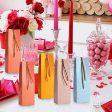 10pcs Kraft Paper Gift Bag Party Candy Gift Mini Boxes Birth Favors Party Gift Wedding Cookie Candy Bags Festival Favor Box - Multicolor - View 3
