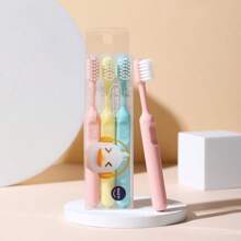 3pcs Kids Candy Color Cute Cartoon Soft Bristle Toothbrush, For 2-6 Years Old Children, Ultra Soft For Cleaning Teeth Gently - Color Mixing - View 7