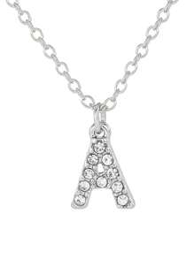 1 件时尚简约 24 个字母合金锆石项链，适合男士、女士、情侣日常佩戴 - A3120 - 查看 27