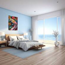 The Colored Snake Winds Through The Flowers. Large Wooden Framed Wall Painting Artist Home Decoration Oil Painting - Bedroom, Bathroom, Living Room, Office, Kitchen, Christmas Gifts - 1 Piece - 彩色 - 查看 6